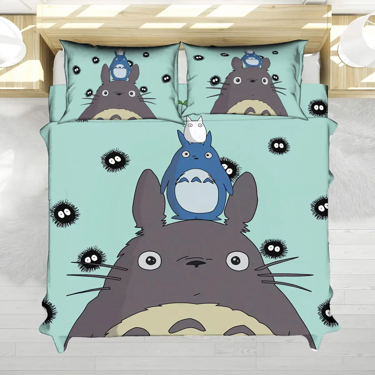 Totoro Family Cute Bed Set