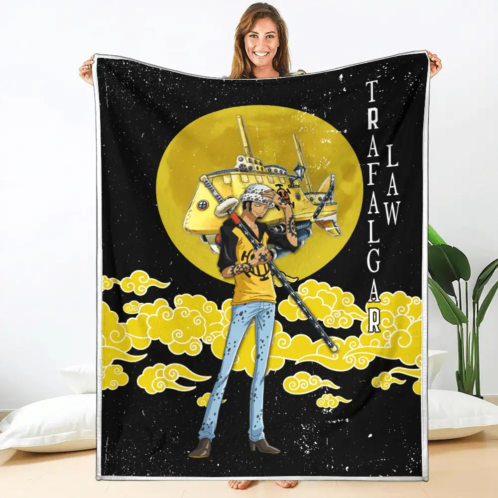Trafalgar Law Blanket Moon Style Custom Anime