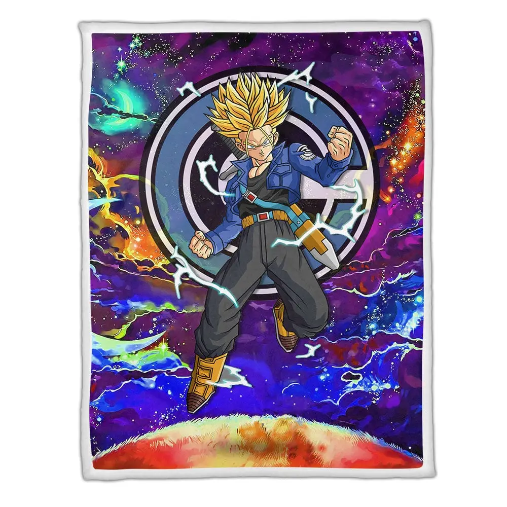 Trunks Super Saiyan Blanket Custom Anime Galaxy Style