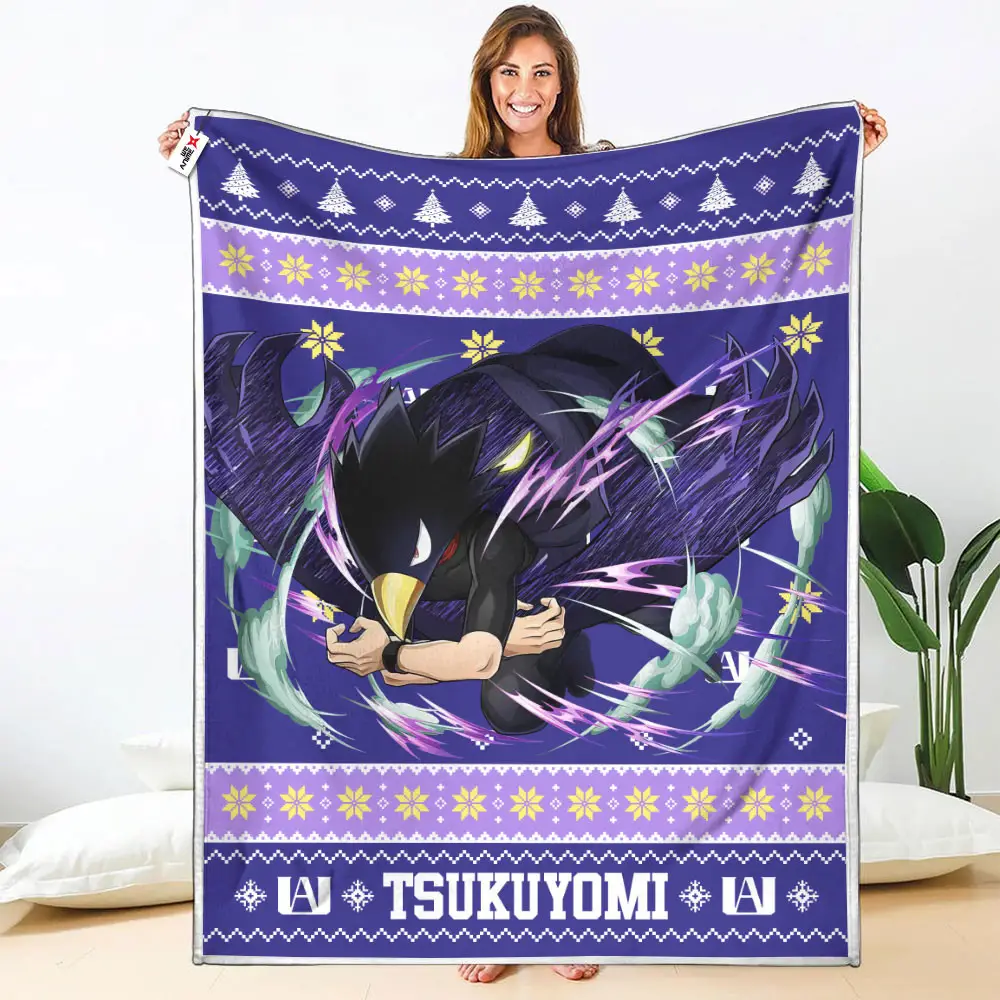 Tsukuyomi Blanket Ugly Christmas My Hero Academia Anime