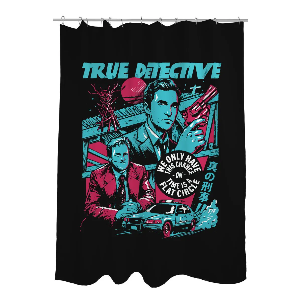 Two Police Officers Shower Curtains