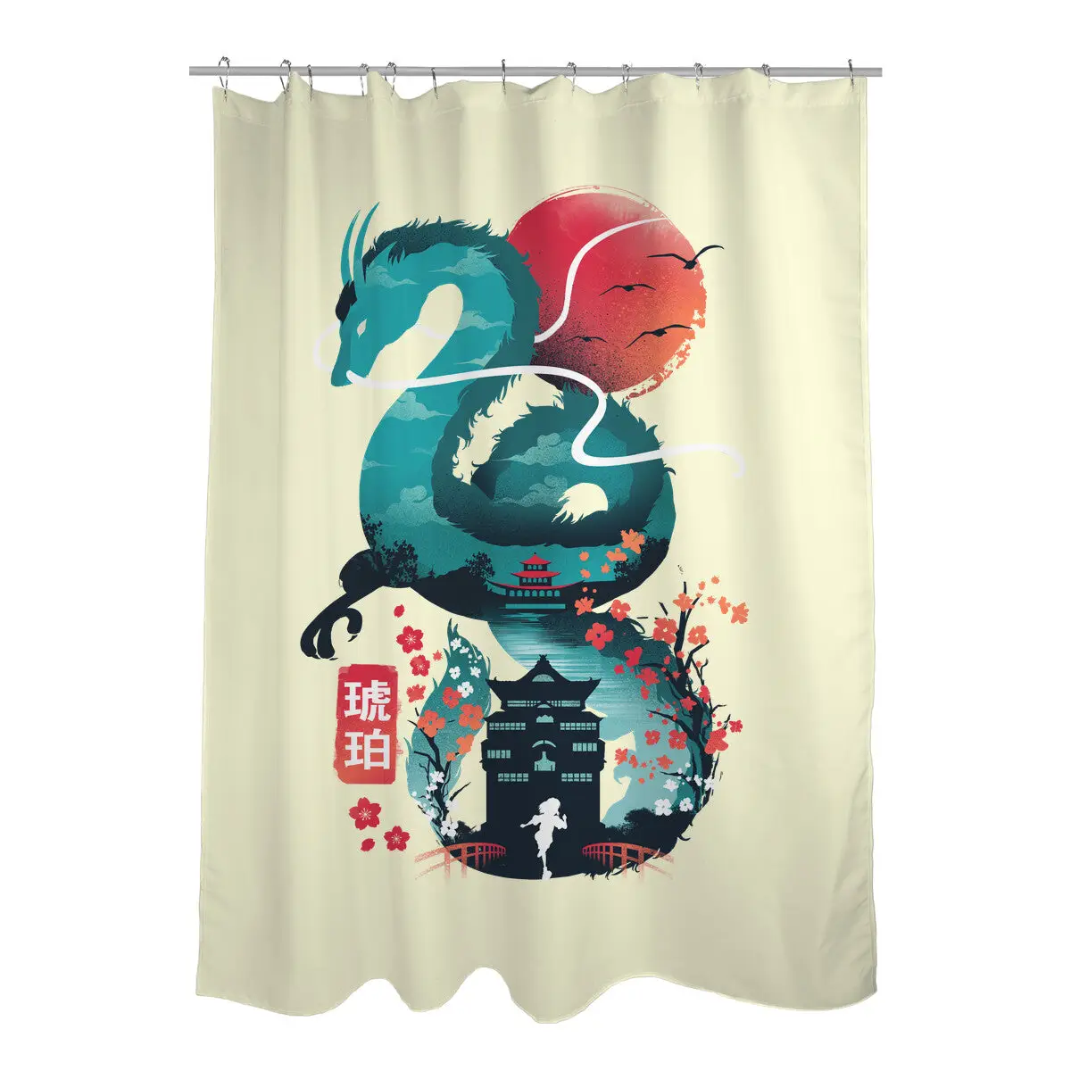 UKIYO E DRAGON Shower Curtains
