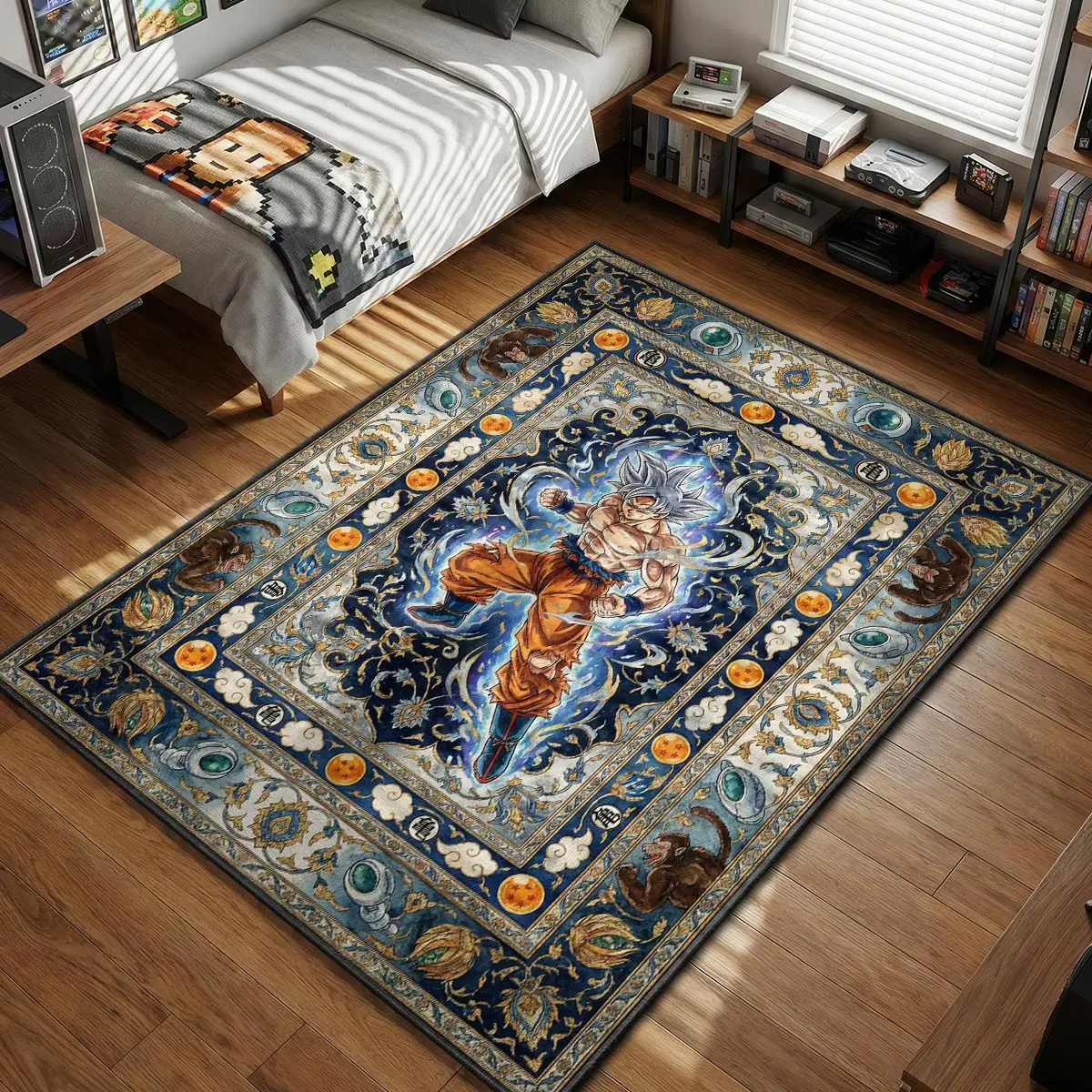 Ultra Instinct Goku Rug - Dragon Ball Super Chair Mat