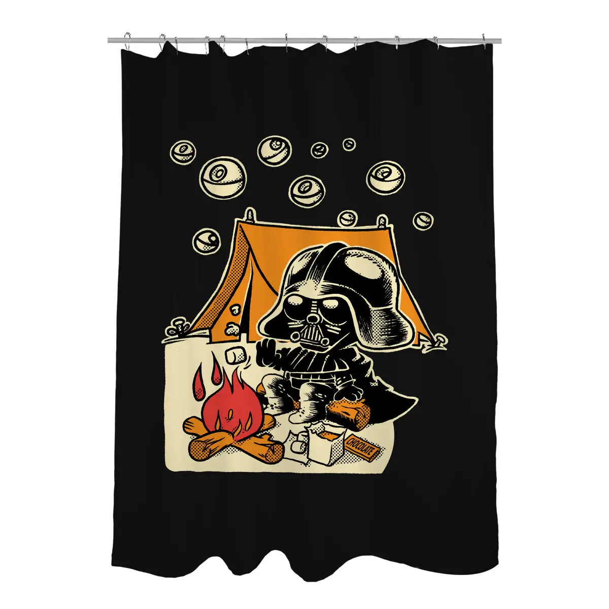 Under Death Stars Shower Curtains