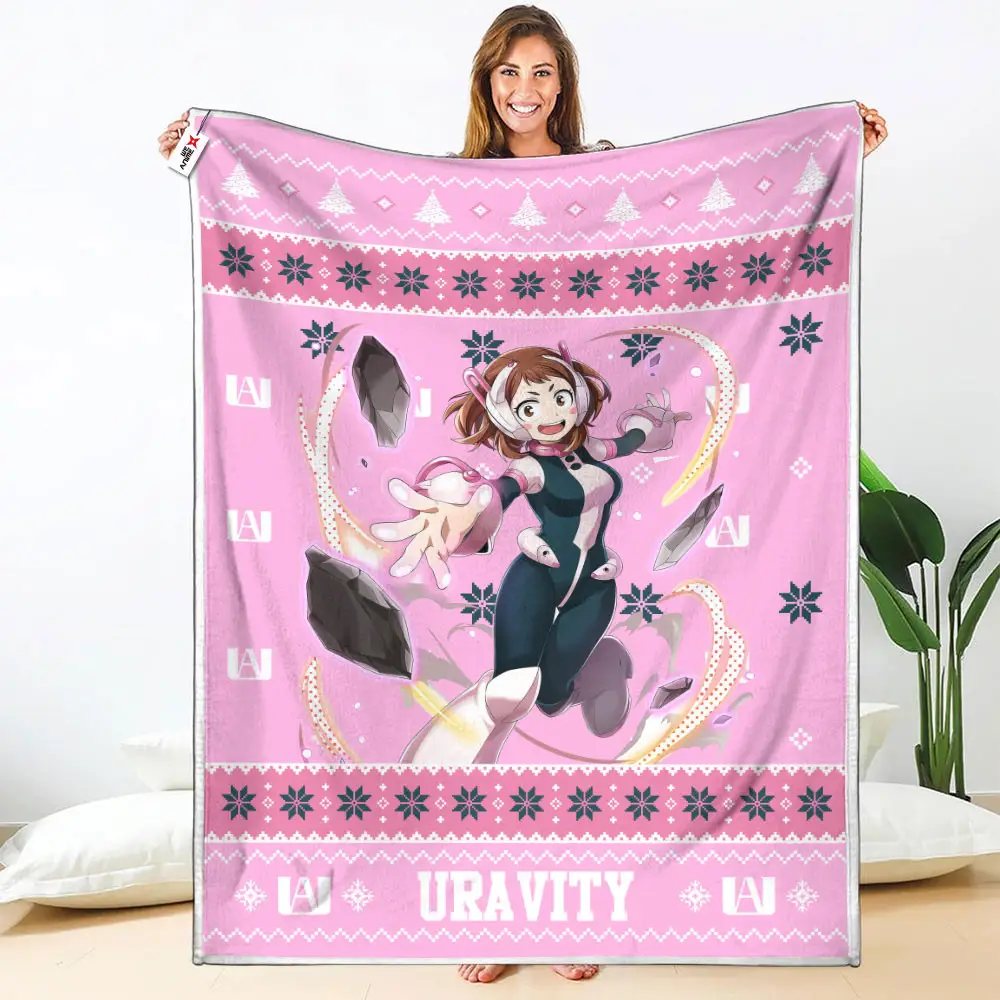 Uravity Blanket Ugly Christmas My Hero Academia Anime