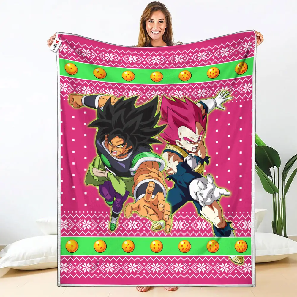 Vegeta God Broly Wrath Blanket Ugly Christmas Anime