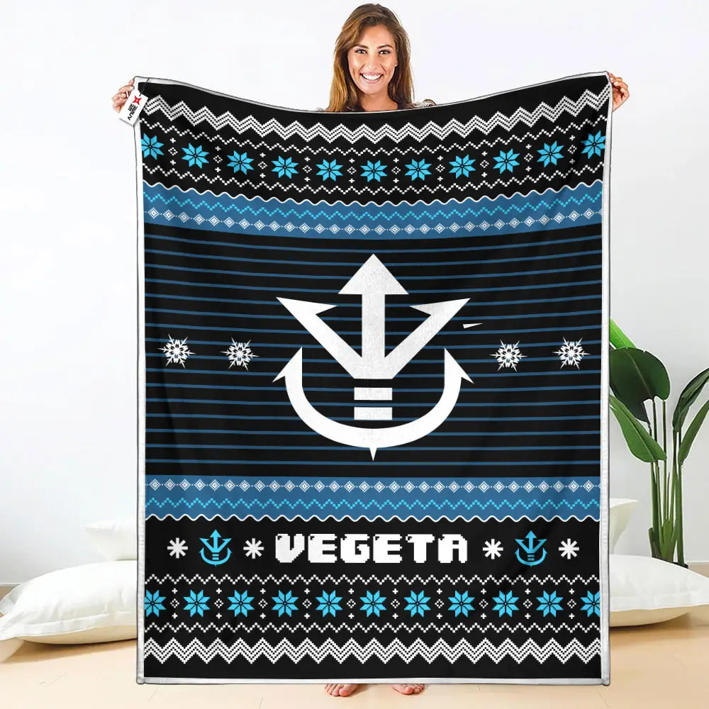 Vegeta Saiyan Royal Family Symbol Blanket Ugly Christmas Symbol Anime