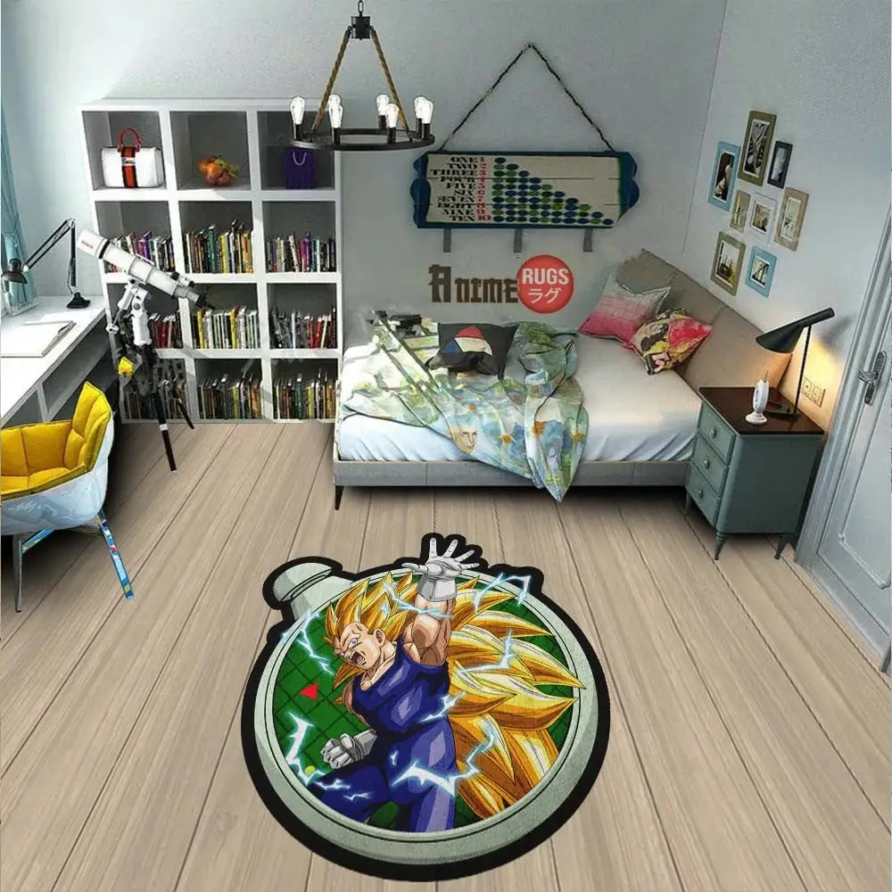 Vegeta Ssj Shaped Rug Custom Anime Room Decor