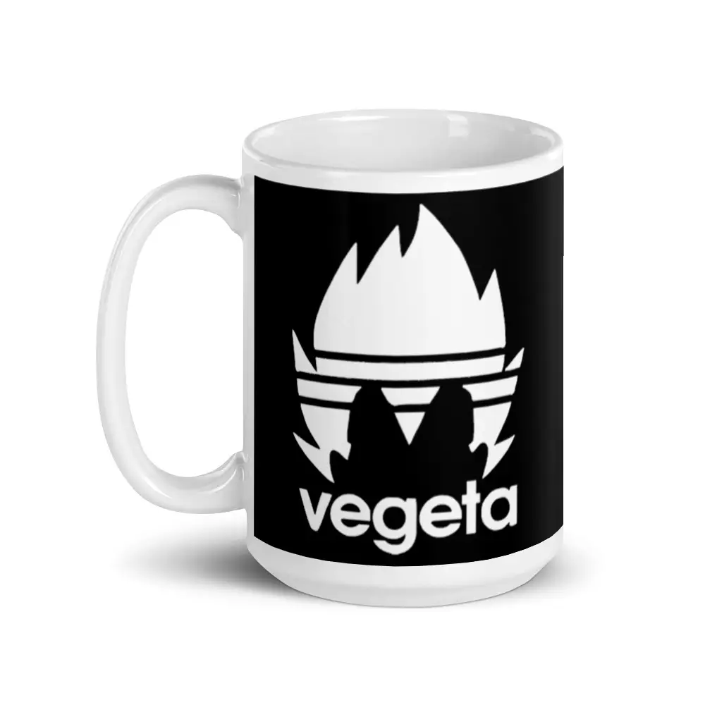 Vegeta White and Black Glossy Mug