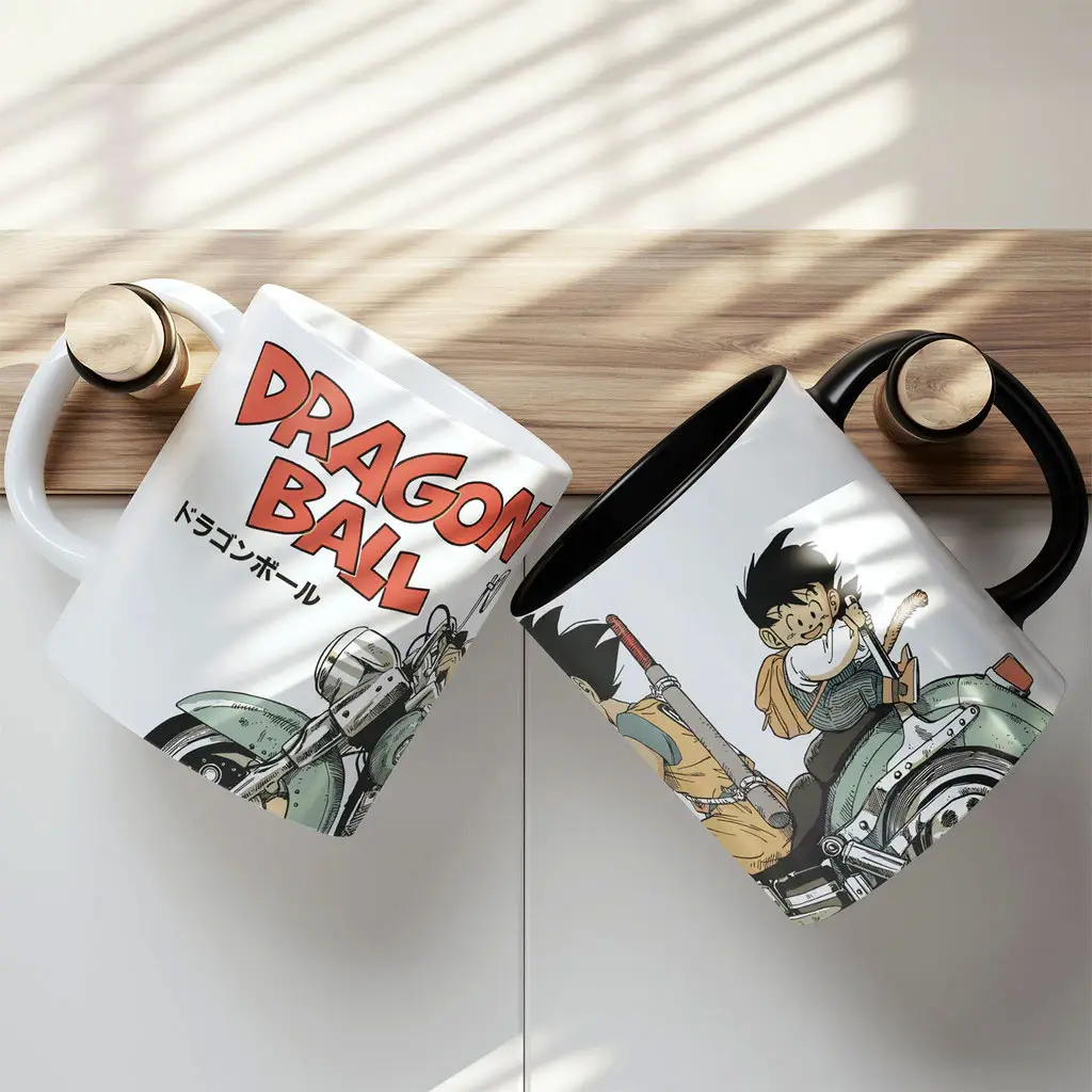 Vintage Kid Goku Motorcycle Dragon Ball Mug
