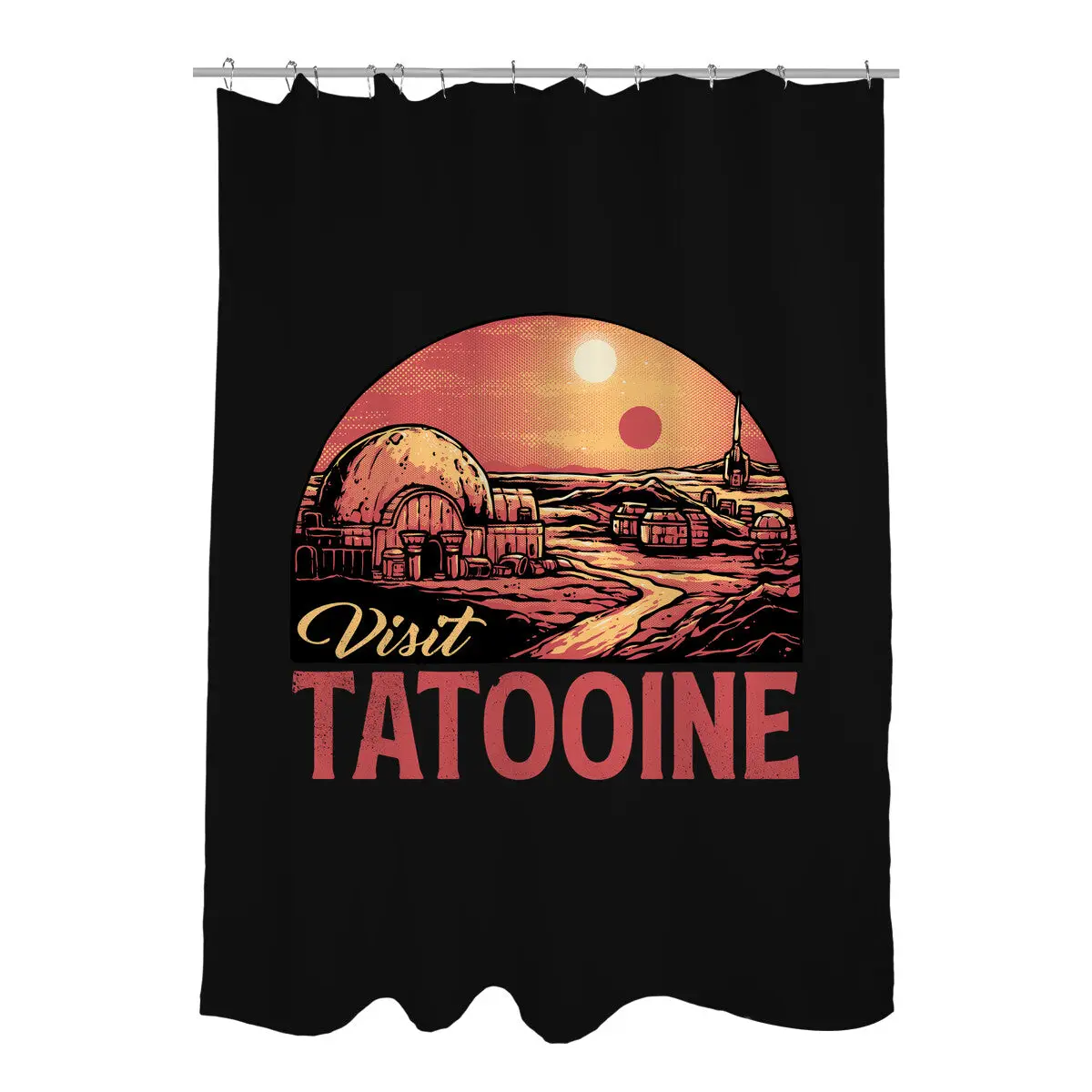 Visit This Planet Shower Curtains