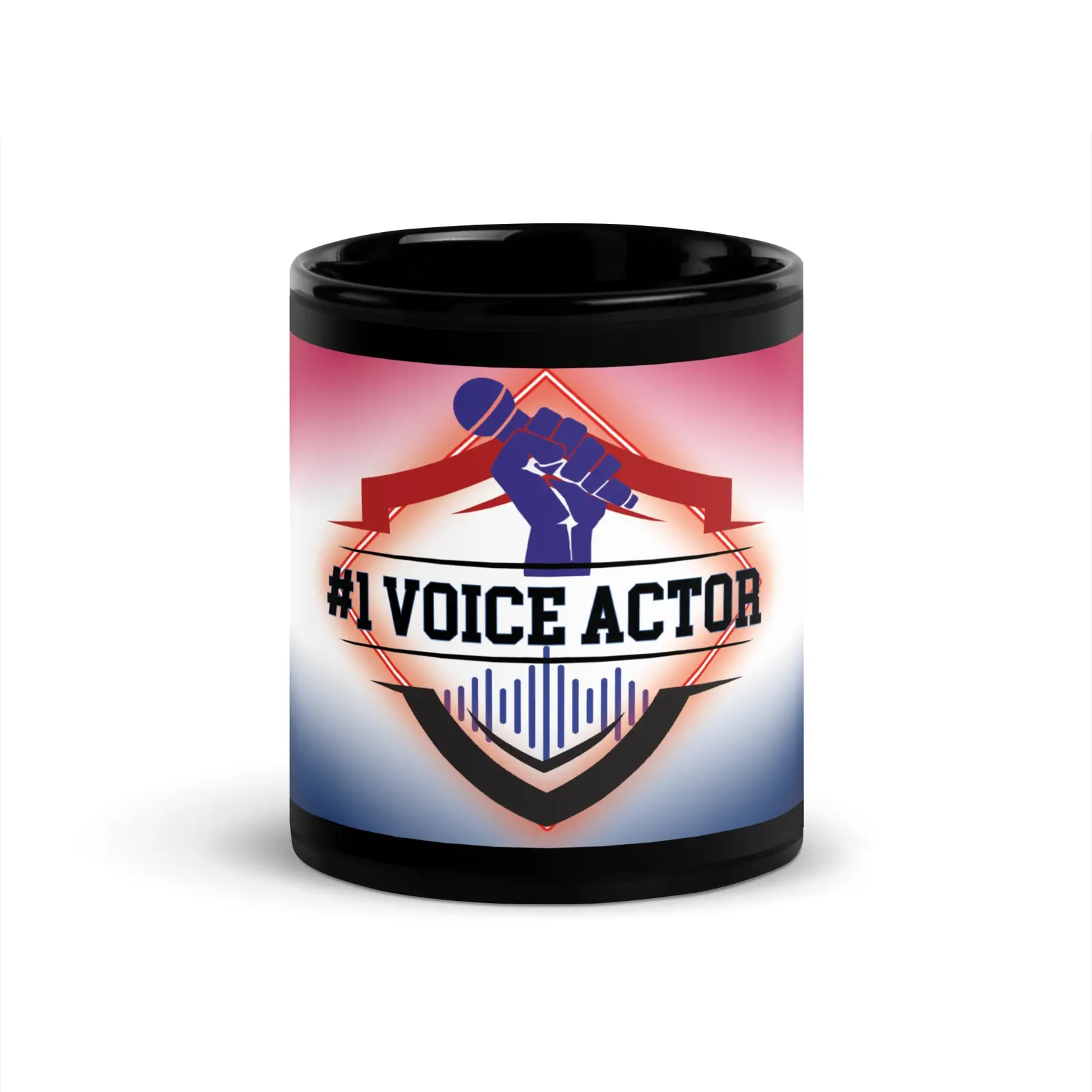 Voice Actor #1: Red White Blue: Classic Ceramic Black Glossy Mug