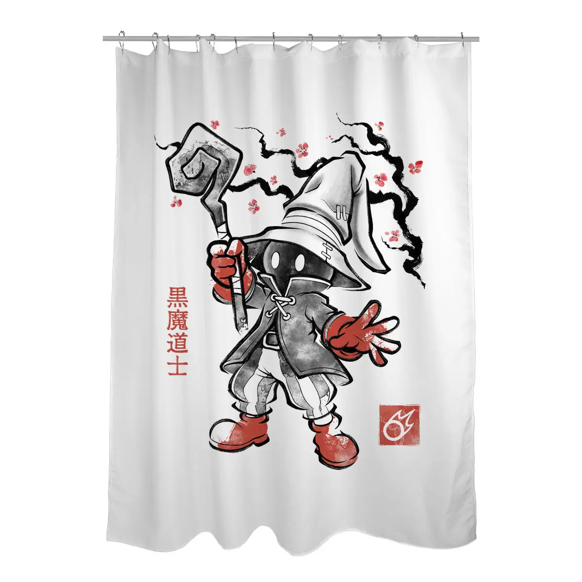 Void Caster Sumi-E Shower Curtains