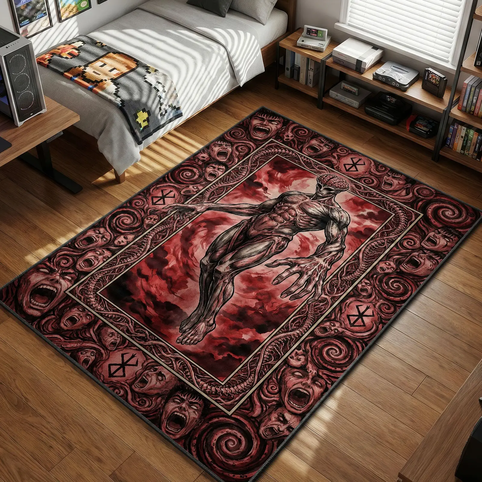 Void God Hand Eclipse Rug - Berserk Chair Mat