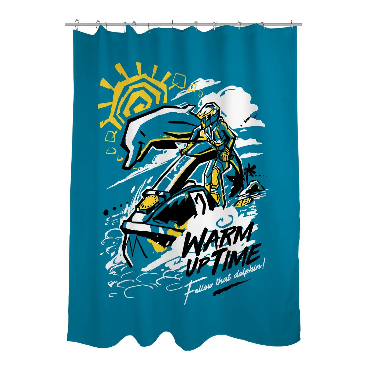 Warm Up Time Shower Curtains
