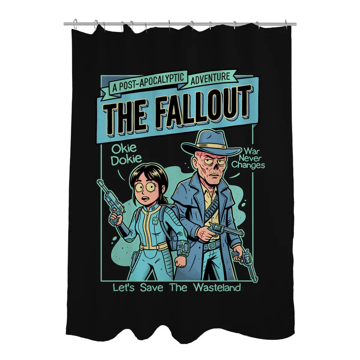 Wasteland Duo Shower Curtains