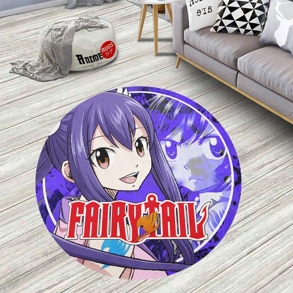Wendy Marvell Skid-Proof Round Rug