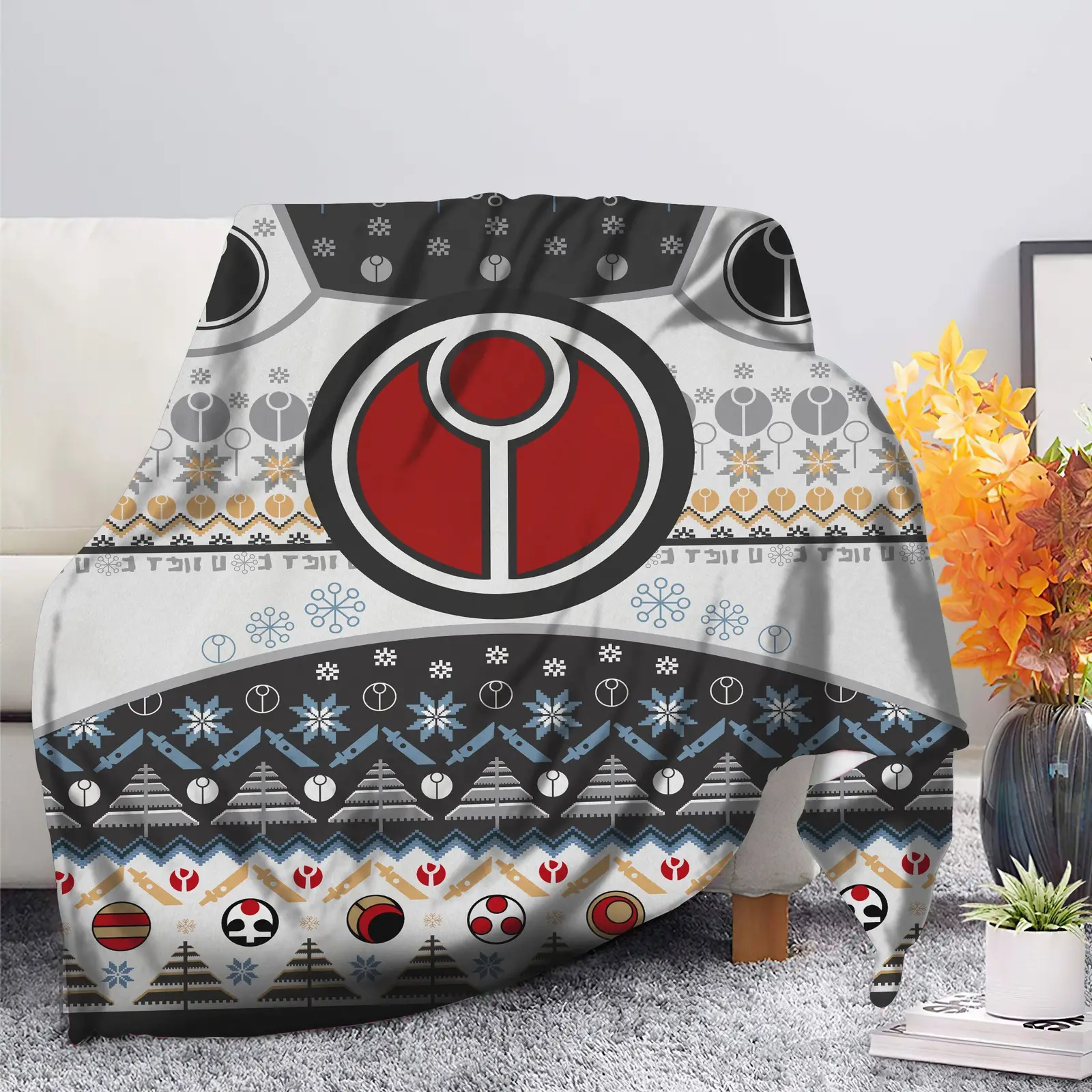 White Warhammer 40K Christmas Blanket