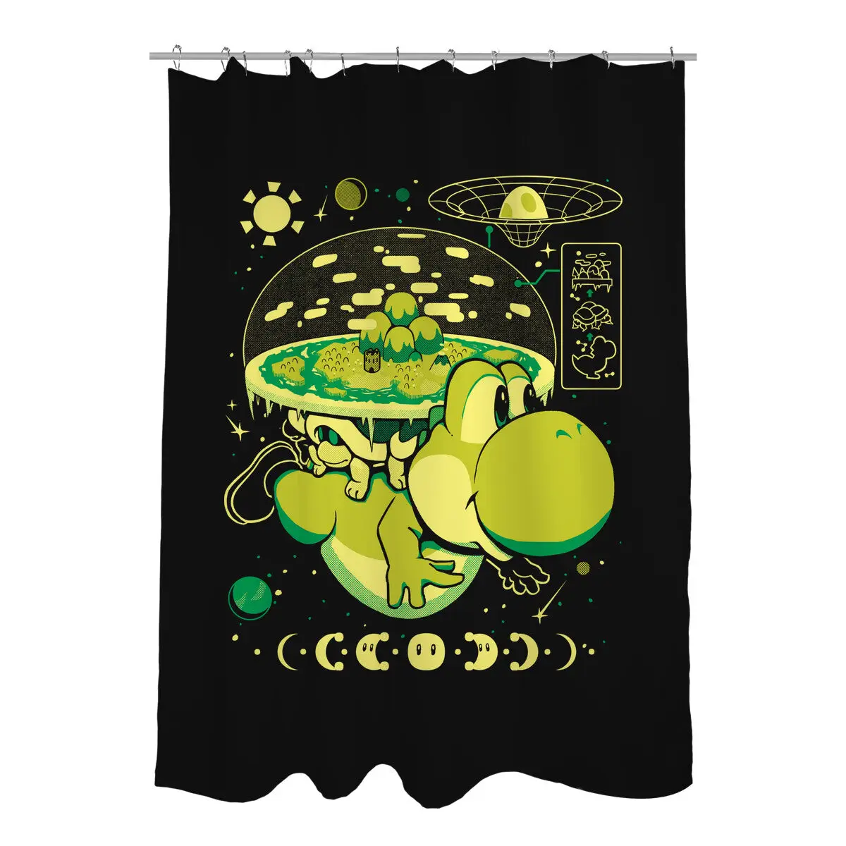 Whole World In His Shell Shower Curtains