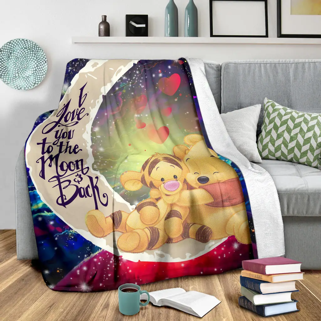 Winnie The Pooh Love You To The Moon Galaxy Blanket