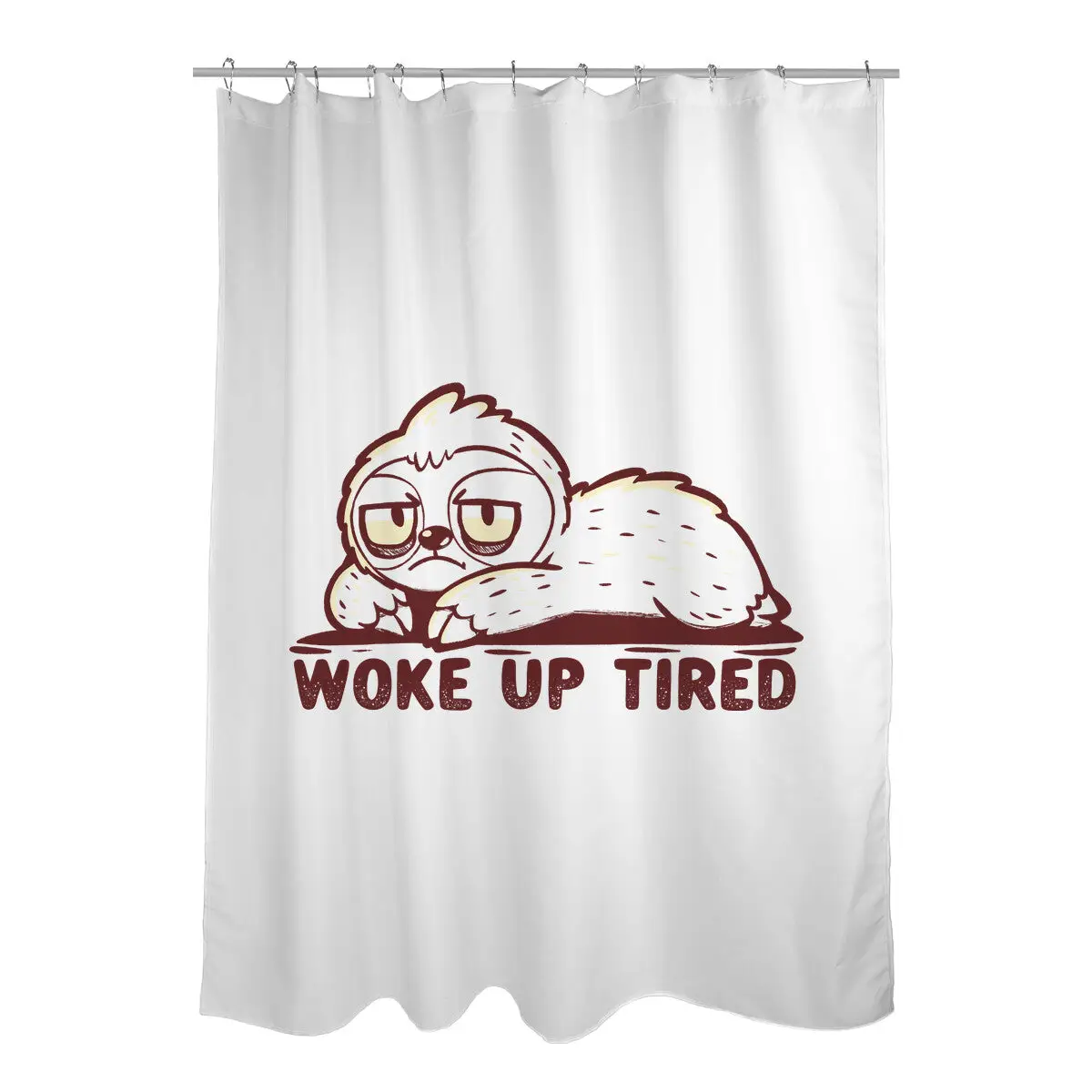 Woke Up Tired Sloth Shower Curtains