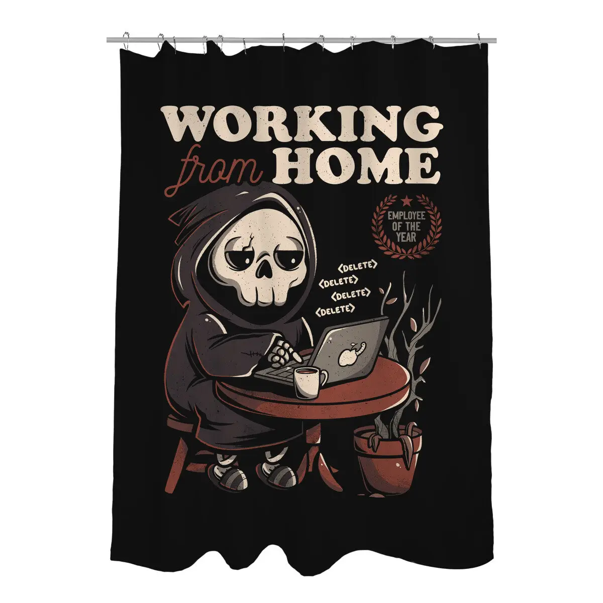 Working From Home Shower Curtains