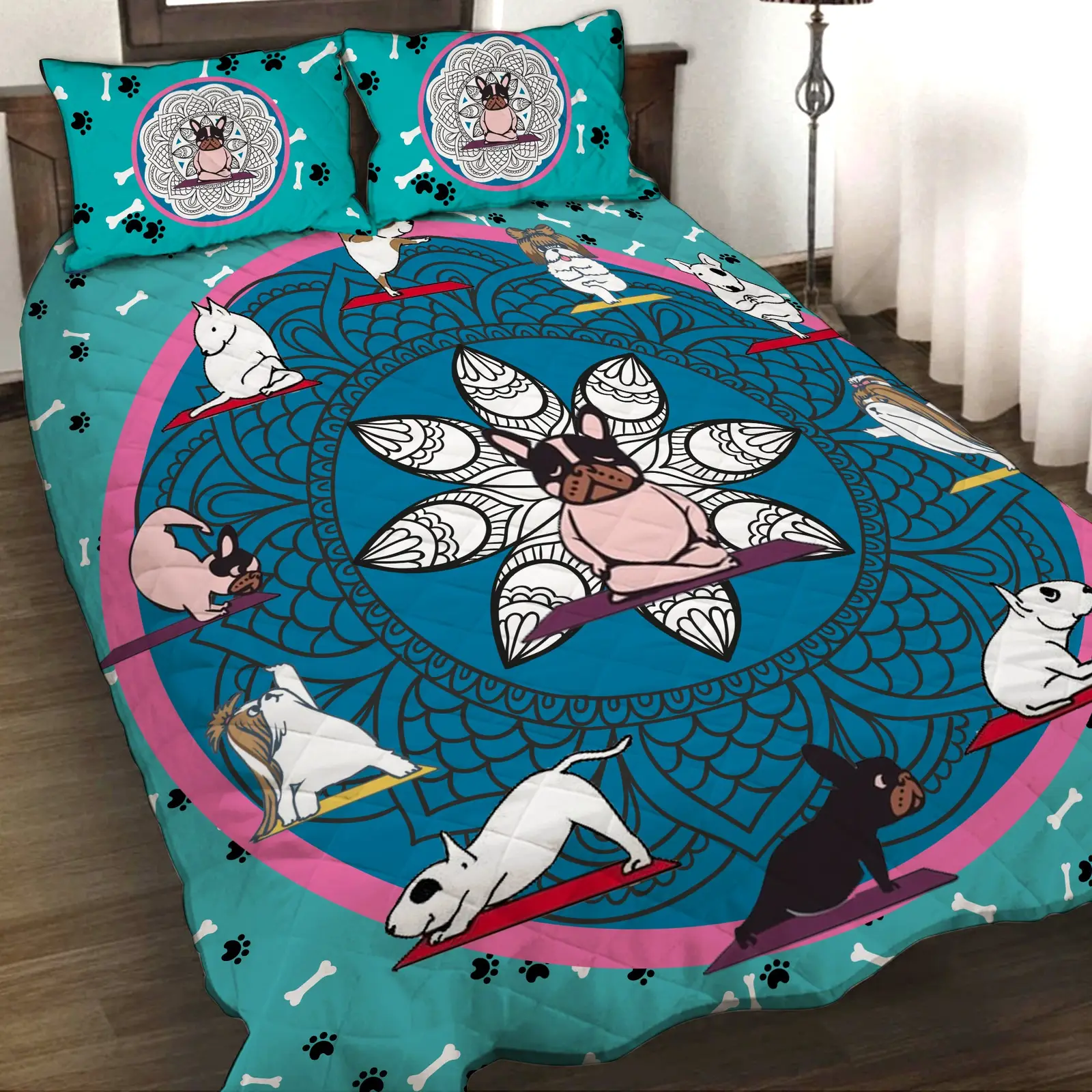 Yoga Dog 3D Quilt Set