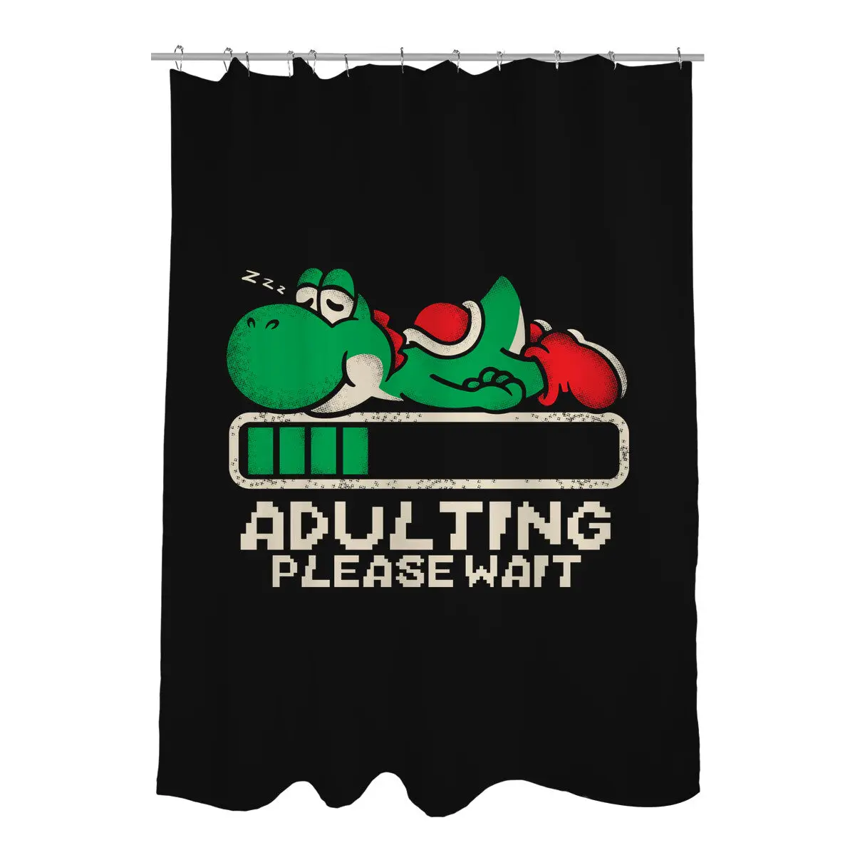 Yoshi's Adulting Shower Curtains