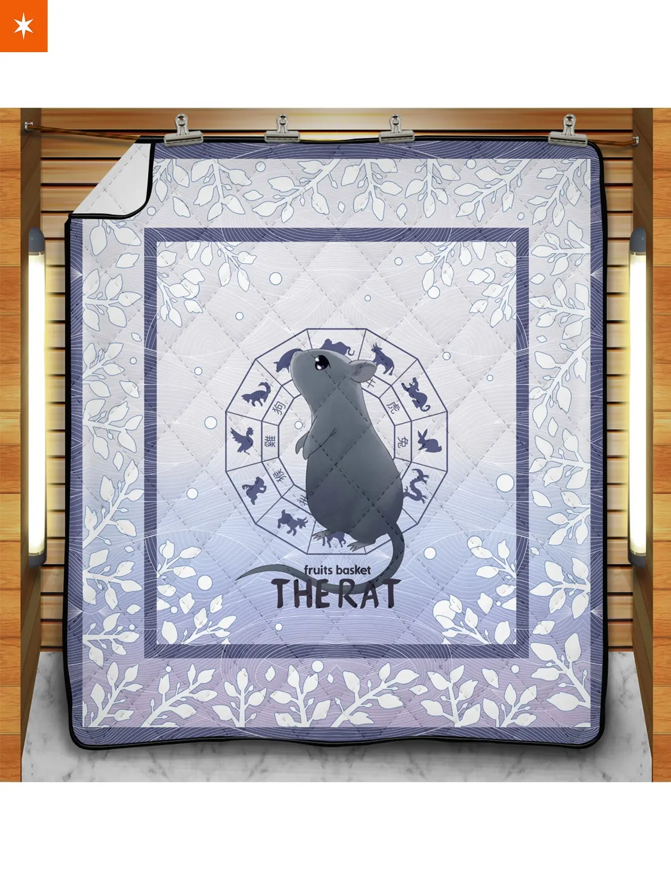 Yuki the Rat Quilt Blanket