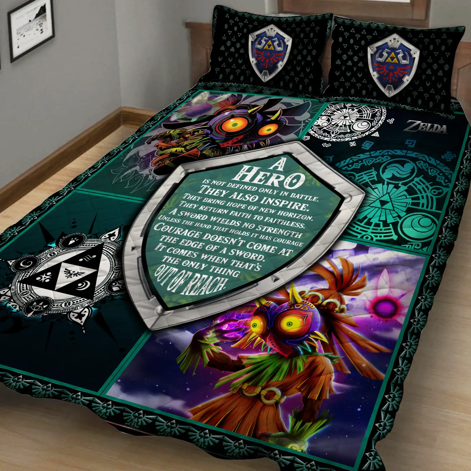 Zelda Hero 3D Quilt Bed Set