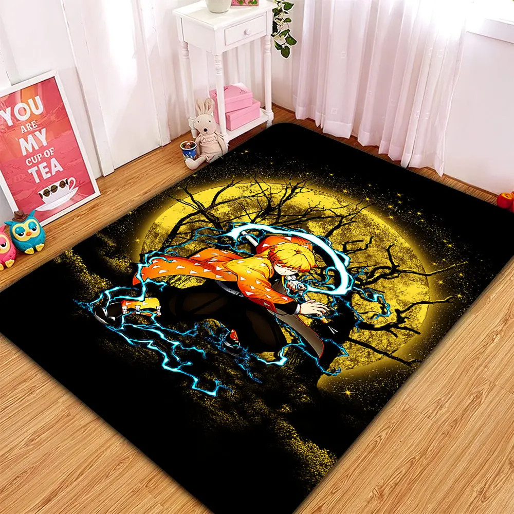 Zenitsu Demon Slayer Moonlight Rectangular Area Rug