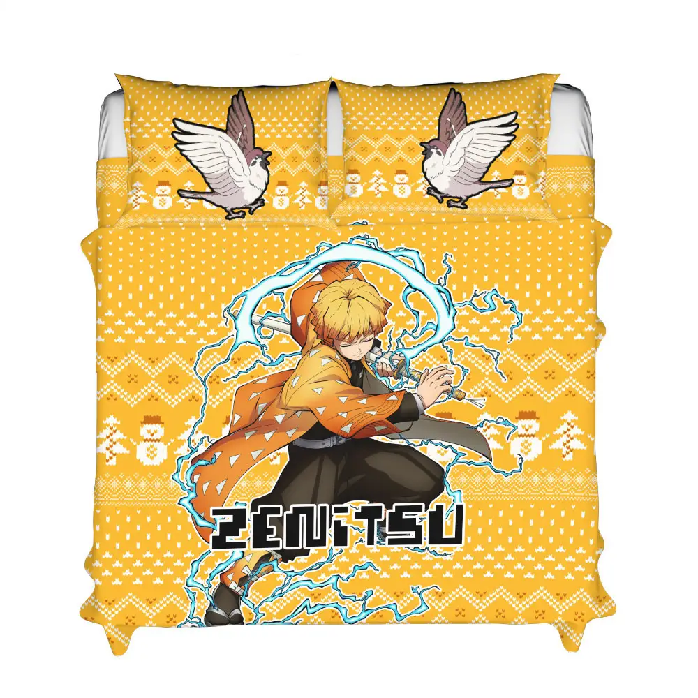 Zenitsu Xmas Polyester Duvet Cover Set