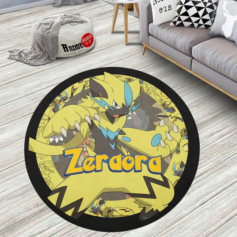 Zeraora Skid-Proof Round Rug
