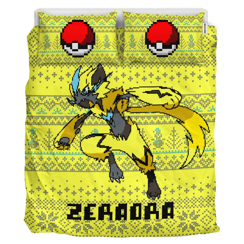 Zeraora Xmas Polyester Duvet Cover Set