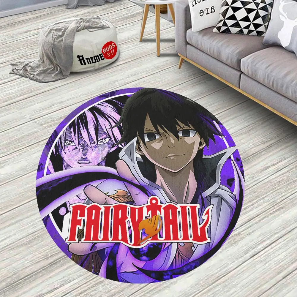 Zeref Dragneel Skid-Proof Round Rug
