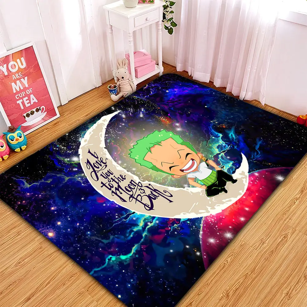 Zoro One Piece Love You To The Moon Galaxy Rectangular Area Rug